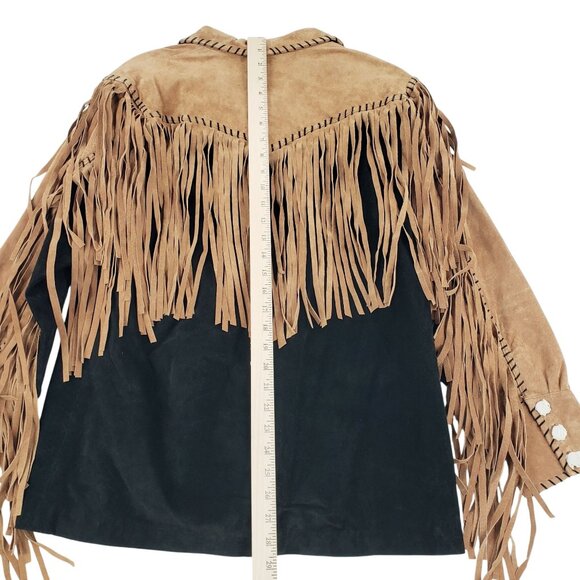Bob Mackie Wearable Art Fringed Leather Jacket Western Size Medium Women NWOT - Picture 5 of 8
